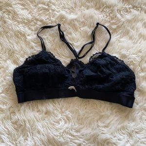 Aerie Seamless Black Lace Bralette